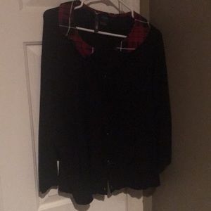Torrid retro 28 cardigan with plaid collar